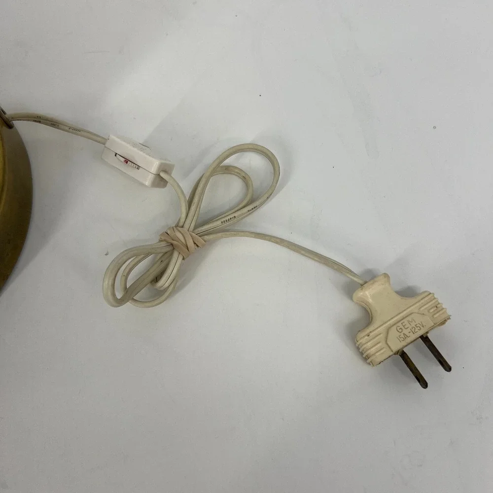 Vintage‎ Leviton Table Lamp Mid Century Modern Frosted Glass & Brass USA 29.5